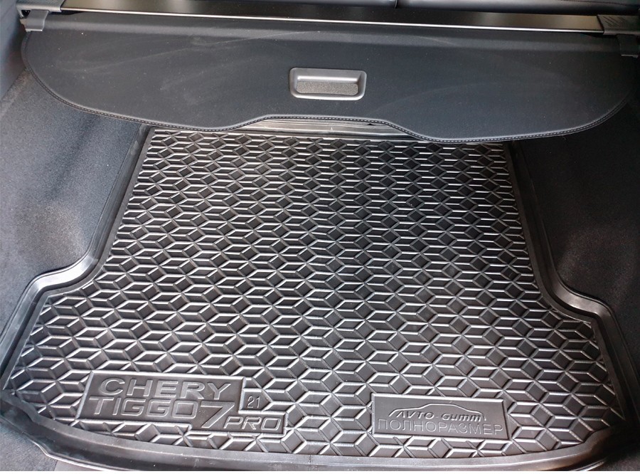 Коврик в багажник Chery Tiggo 7 Pro '2020-> (с полноразмерной запаской) Avto-Gumm (черный, полиуретановый)