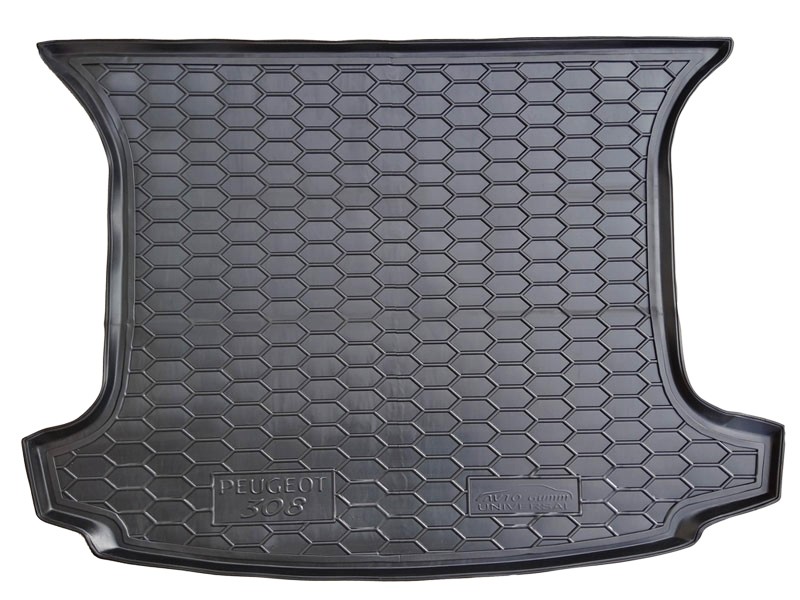 Коврик в багажник Peugeot 308 '2007-2013 (универсал, 5-местный) Avto-Gumm (черный, пластиковый)
