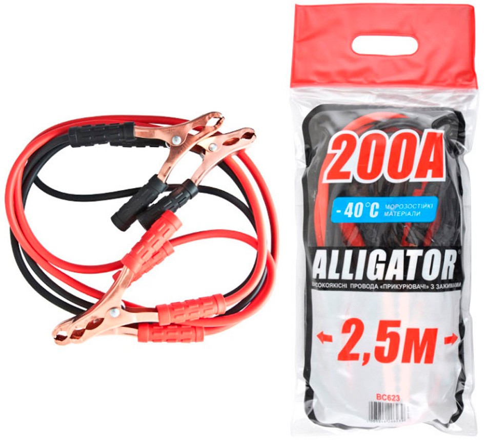 Стартовые провода 200 A (BC623) Alligator