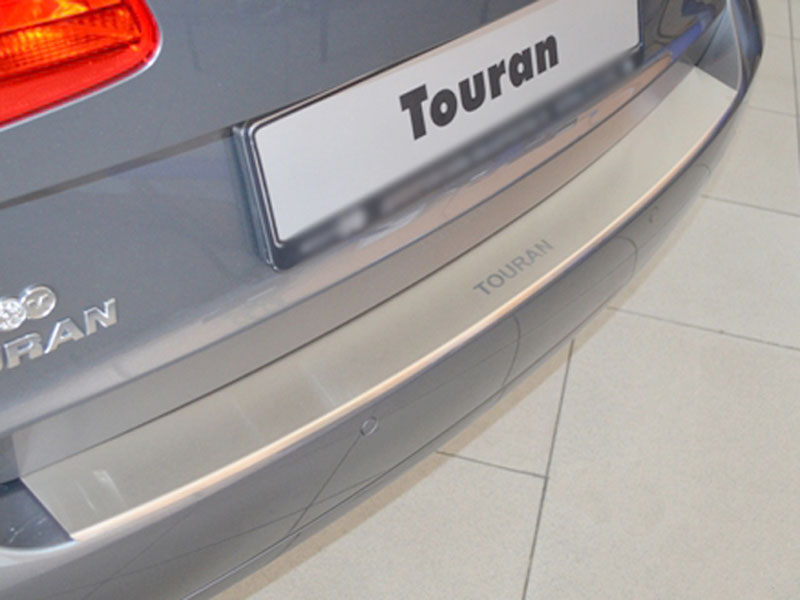 Накладка на бампер Volkswagen Touran '2010-2015 (с загибом, исполнение Premium) NataNiko