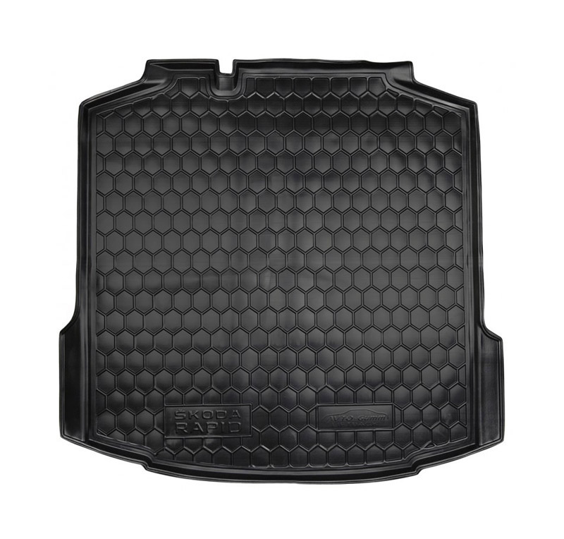 Коврик в багажник Skoda Rapid '2012-> (седан) Avto-Gumm (черный, пластиковый)