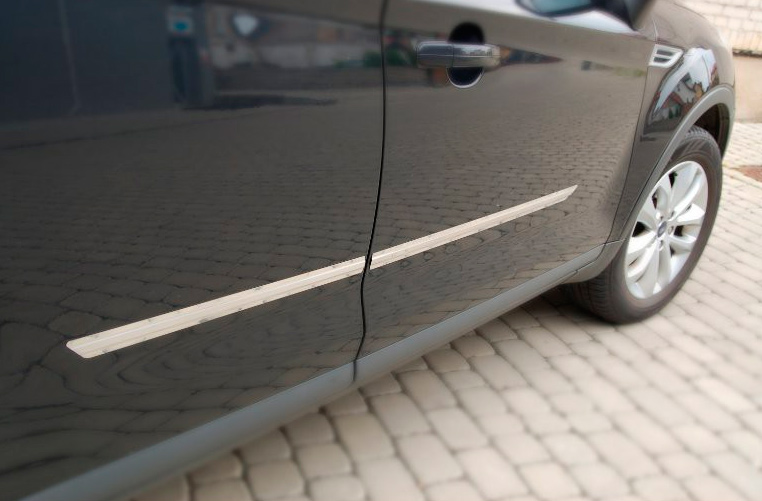 Накладки боковые на двери Chevrolet Tracker '2013-> (сталь) Alufrost