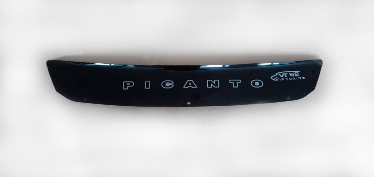 Дефлектор капота KIA Picanto '2011-2017 (с логотипом) Vip Tuning