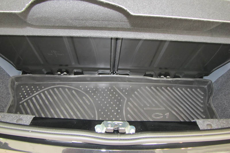 Коврик в багажник Citroen C1 '2005-2014 (хетчбек) Novline-Autofamily (черный, полиуретановый)