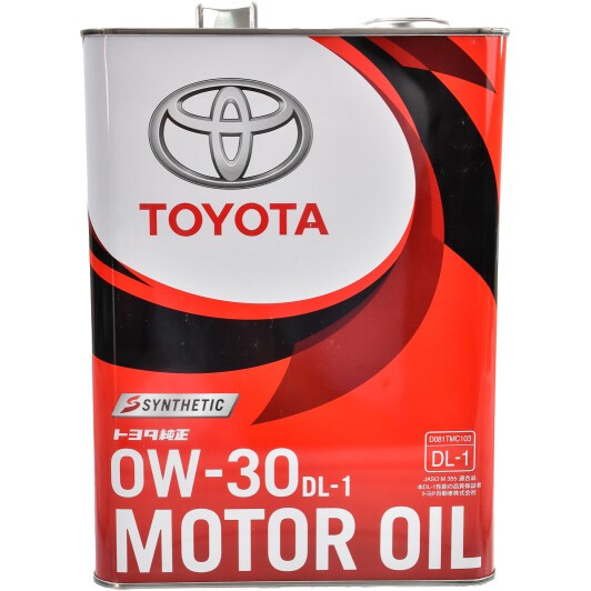 Масло моторное Toyota Diesel Oil DL1 0W-30 4 л (0888302905)