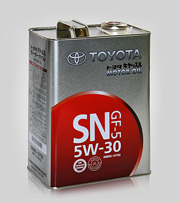 Масло моторное TOYOTA SN, GF-5 5W-30, 4 л, ориг. № 08880-10705