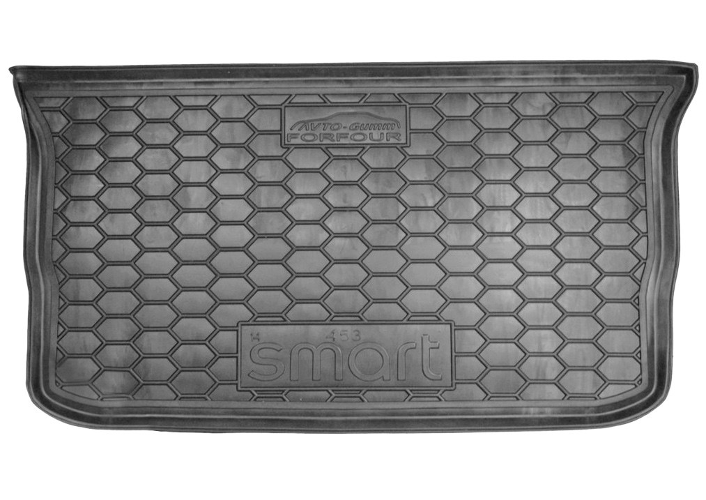 Коврик в багажник Smart ForFour '2014-> Avto-Gumm (черный, пластиковый)