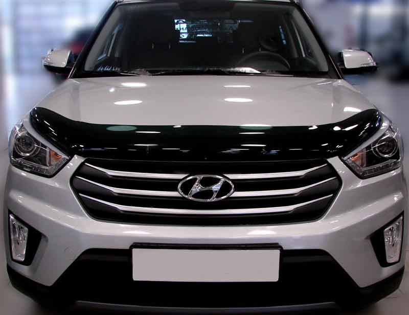 Дефлектор капота Hyundai Creta '2015-> (без логотипа) Sim