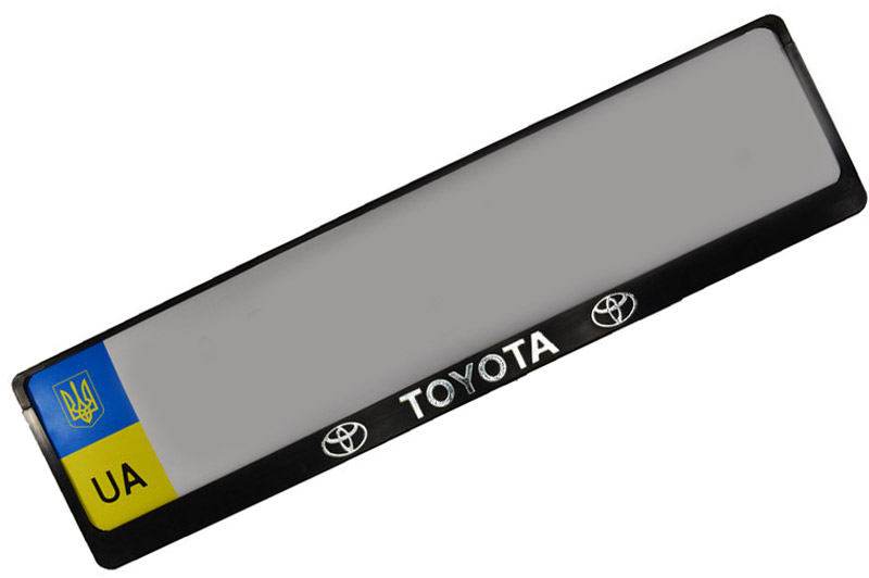 Рамка номера (надпись Toyota рельефная) 1 шт Украина