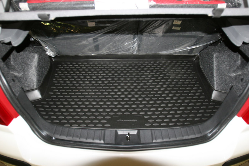 Коврик в багажник Geely MK2 '2008-> (хетчбек) Novline-Autofamily (черный, полиуретановый)