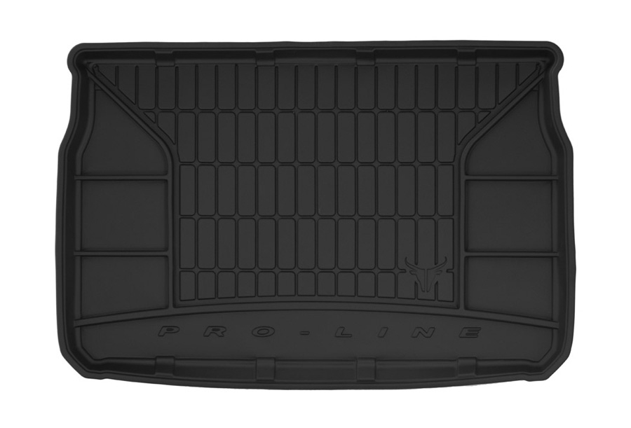 Коврик в багажник Peugeot 208 '2012-2019 (хетчбек, без сабвуфера) Frogum (черный, резиновый)