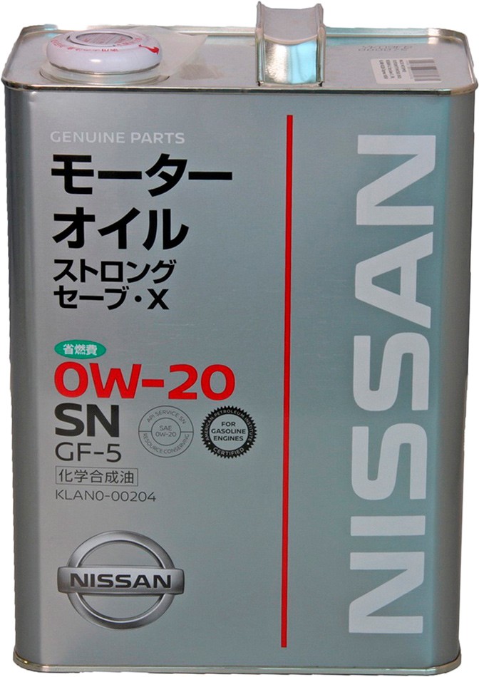 Масло моторное Nissan Strong Save-X 0W20 SN 4 л (KLAN000204)