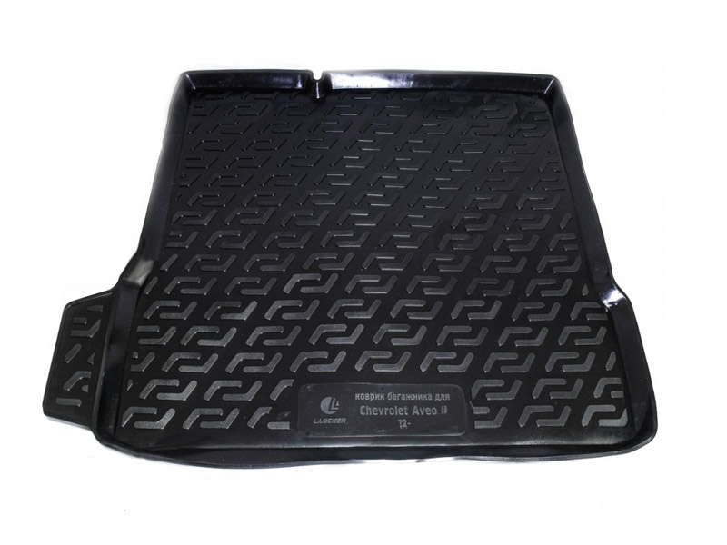Коврик в багажник Chevrolet Aveo '2011-> (седан) L.Locker (черный, резиновый)