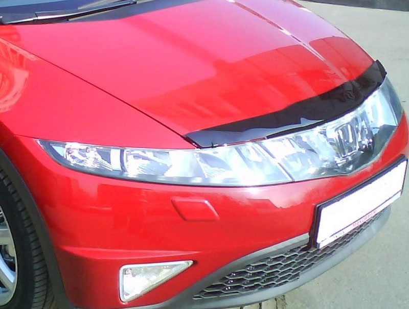 Дефлектор капота Honda Civic '2006-2011 (хетчбек, без логотипа) Sim