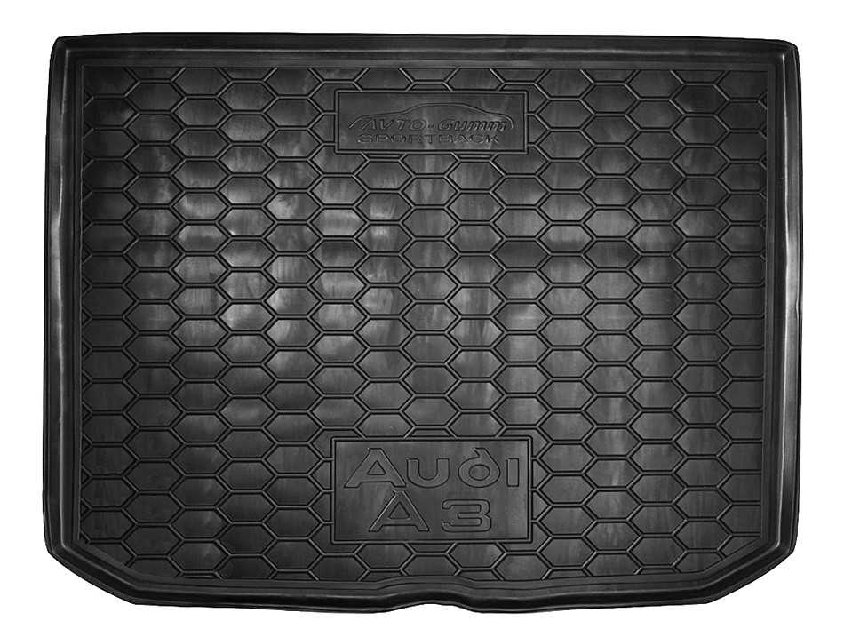 Коврик в багажник Audi A3 Sportback '2012-> (хетчбек, с полноразмерной запаской) Avto-Gumm (черный, полиуретановый)