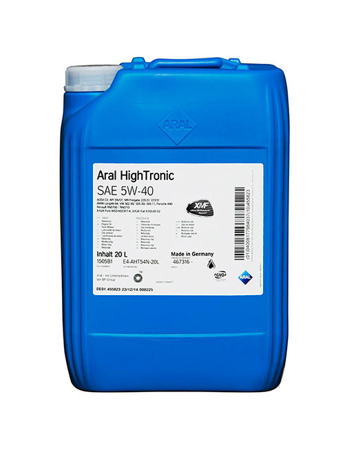 Масло моторное HighTronic SAE 5W-40, 20 л ARAL