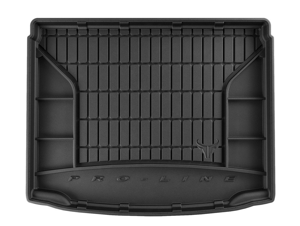 Коврик в багажник Volkswagen Golf Plus '2005-2014 (хетчбек, с органайзером) Frogum (черный, резиновый)