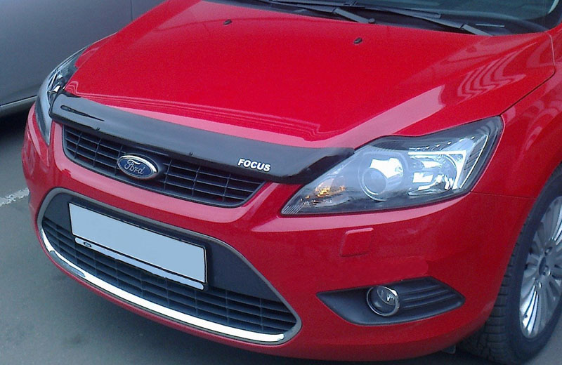 Дефлектор капота Ford Focus '2008-2010 (с логотипом) EGR