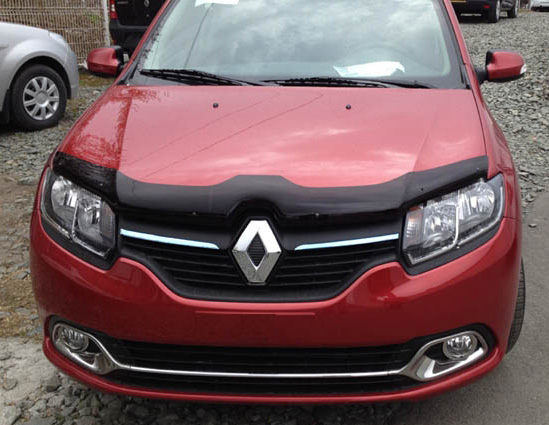 Дефлектор капота Renault Logan MCV '2013-> (без логотипа) Sim