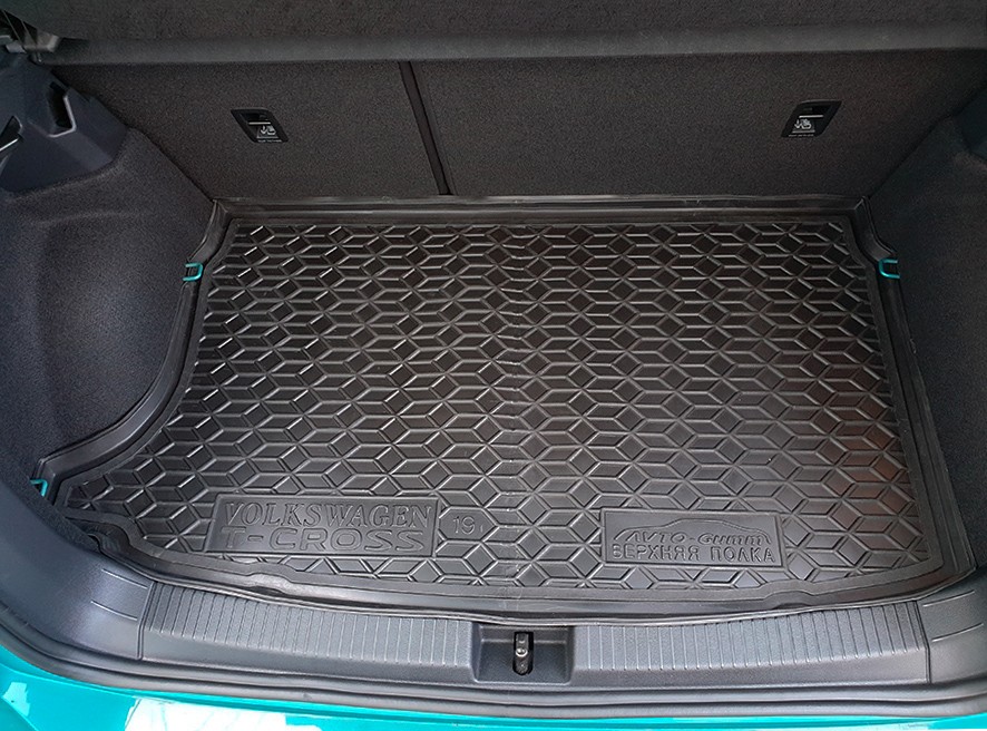 Коврик в багажник Volkswagen T-Cross '2019-> (верхний) Avto-Gumm (черный, полиуретановый)