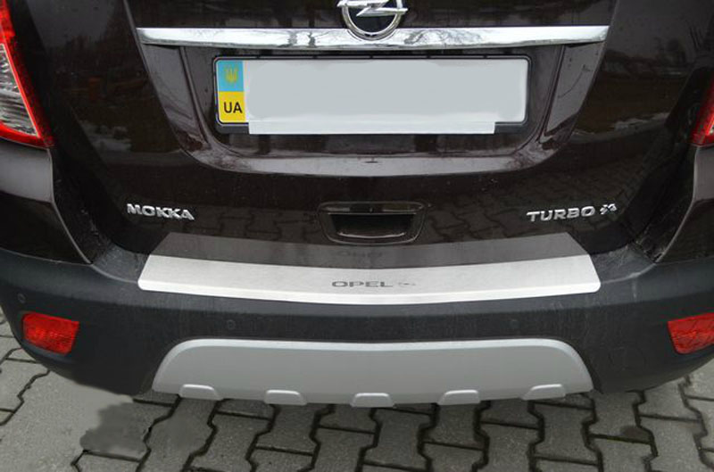 Накладка на бампер Opel Mokka '2012-2020 (с загибом, исполнение Premium) NataNiko