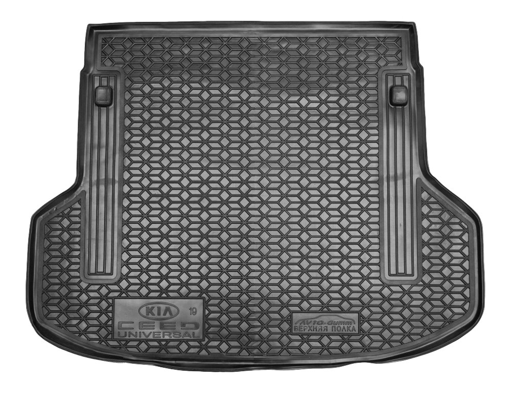 Коврик в багажник KIA Ceed '2018-> (универсал, без сабвуфера) Avto-Gumm (черный, полиуретановый)