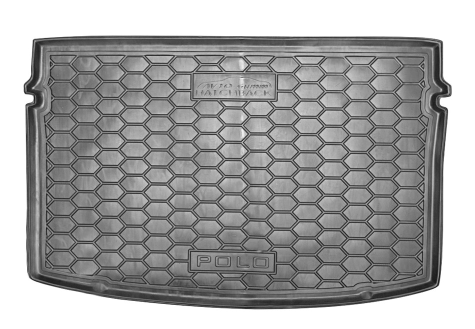 Коврик в багажник Volkswagen Polo '2017-> Avto-Gumm (черный, пластиковый)