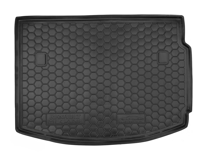 Коврик в багажник Renault Megane '2008-2016 (хетчбек) Avto-Gumm (черный, пластиковый)