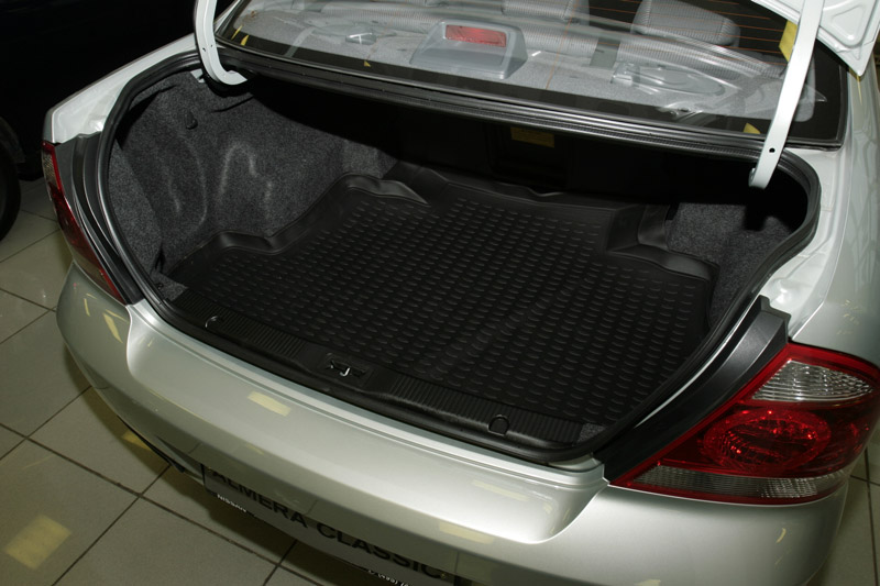 Коврик в багажник Nissan Almera '2006-2013 (седан) Novline-Autofamily (черный, полиуретановый)