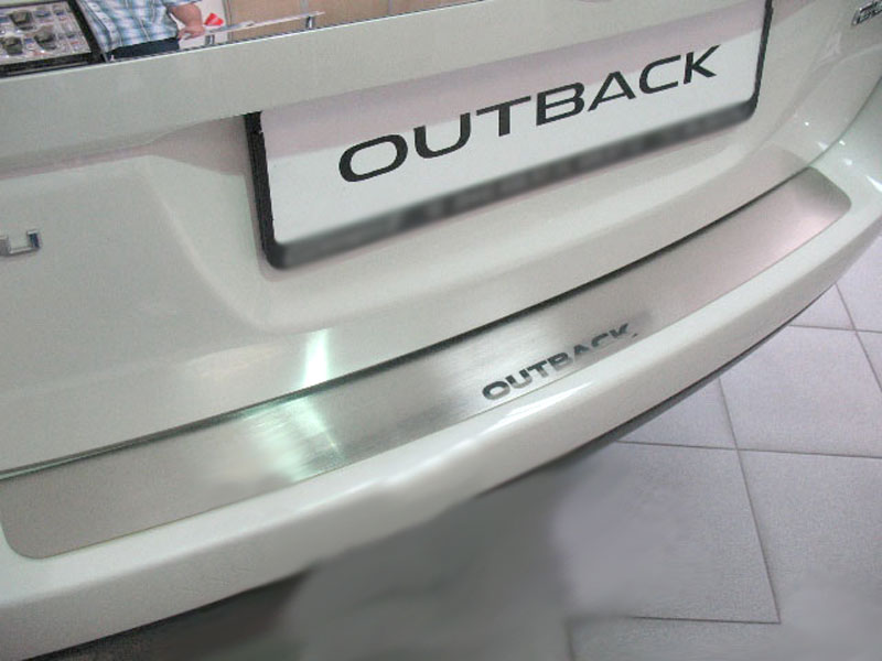 Накладка на бампер Subaru Outback '2009-2014 (прямая, исполнение Premium) NataNiko