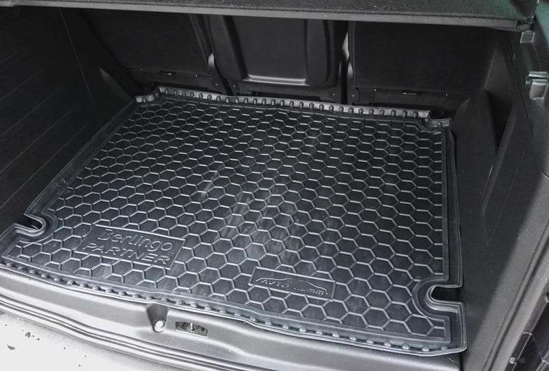 Коврик в багажник Citroen Berlingo '2008-2018 (пассажирский) Avto-Gumm (черный, полиуретановый)