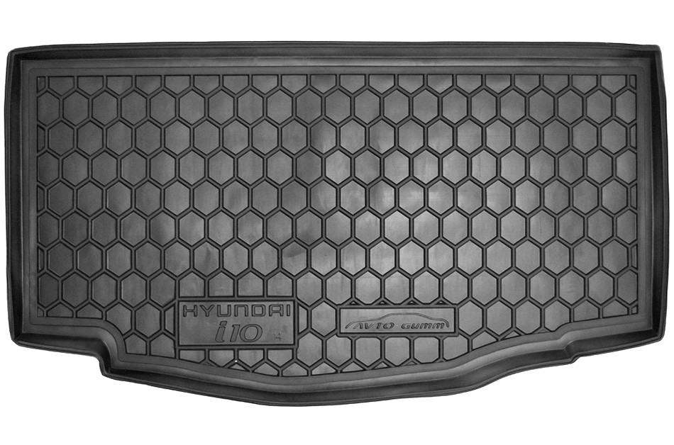 Коврик в багажник Hyundai i10 '2013-2019 Avto-Gumm (черный, пластиковый)