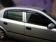 Дефлекторы окон Opel Astra (G) '1998-2009 (хетчбек, Eurostandard) Cobra Tuning