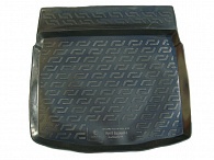 Коврик в багажник Opel Insignia '2008-2017 (хетчбек, с докаткой) L.Locker (черный, пластиковый)
