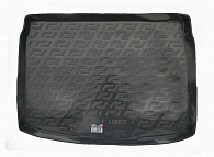 Коврик в багажник Nissan Qashqai '2014-2021 (нижняя полка) L.Locker (черный, резиновый)