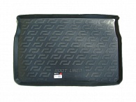Коврик в багажник Peugeot 208 '2012-2019 (хетчбек) L.Locker (черный, резиновый)