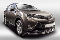 Дуга передняя Toyota RAV4 '2013-2019 (одинарная, с декоративными элементами) Novline-Autofamily
