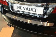 Накладка на бампер Renault Latitude '2010-> (прямая, исполнение Premium) NataNiko