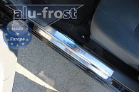 Накладки на пороги Chevrolet Lacetti '2004-2013 (сталь) Alufrost