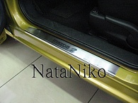 Накладки на пороги Mazda 2 '2007-2014 (исполнение Premium) NataNiko