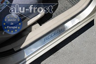 Накладки на пороги Hyundai Accent '2006-2010 (сталь) Alufrost