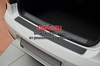 Накладка на бампер Toyota Corolla '2001-2007 (прямая, седан, исполнение Premium+карбоновая пленка) NataNiko