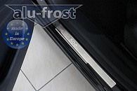 Накладки на пороги Peugeot 508 '2010-2018 (сталь) Alufrost
