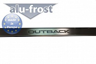 Накладки на пороги Subaru Outback '2003-2009 (сталь) Alufrost