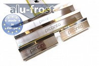 Накладки на пороги KIA Picanto '2004-2011 (сталь) Alufrost