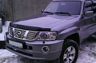 Дефлектор капота Nissan Patrol '2004-2010 (без логотипа) Sim