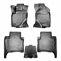 Коврики в салон Toyota Fortuner '2015-> (3D) Norplast (черные)