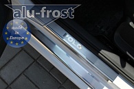 Накладки на пороги Volkswagen Polo Sedan '2010-2020 (сталь) Alufrost