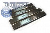 Накладки на пороги Citroen C4 Picasso '2006-2013 (сталь) Alufrost