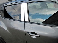 Накладки на дверные стойки Opel Astra (J) GTC '2011-> (алюминий) Alufrost